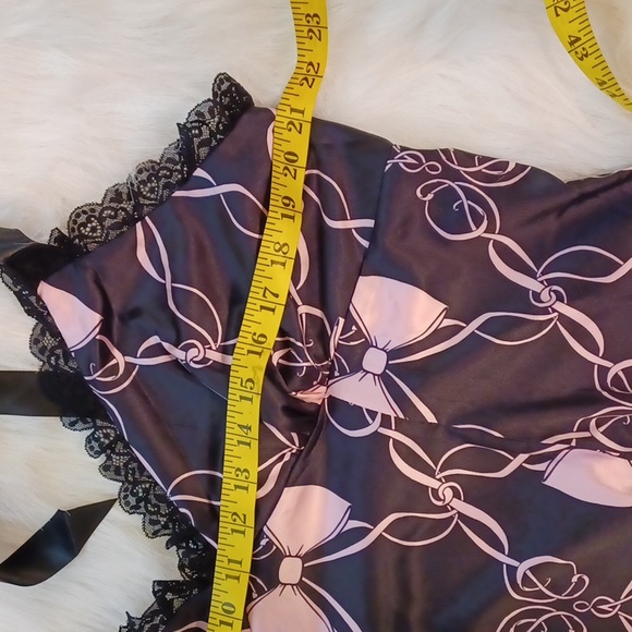 NWT DOLLSKILL 2x Widow black/pink black ribbon straps mini dress - Picture 10 of 15